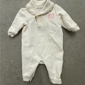 Ralph Lauren Ivory Sweatshirt Romper  size 3 months